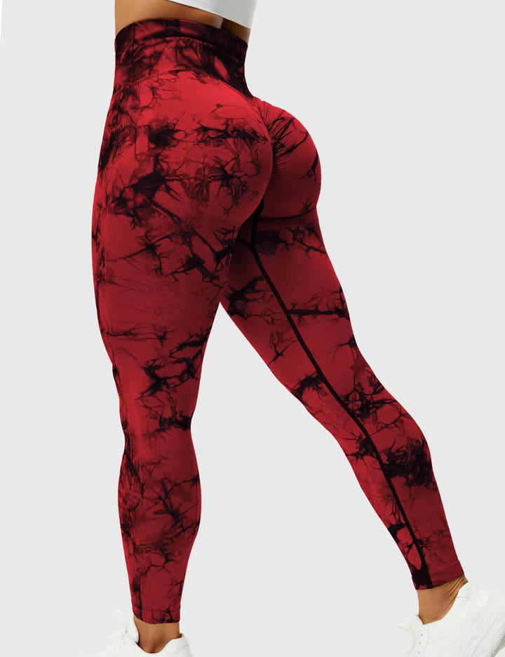 Stylish tie-dye leggings for women, comfortable for yoga, fitness & daily activities.