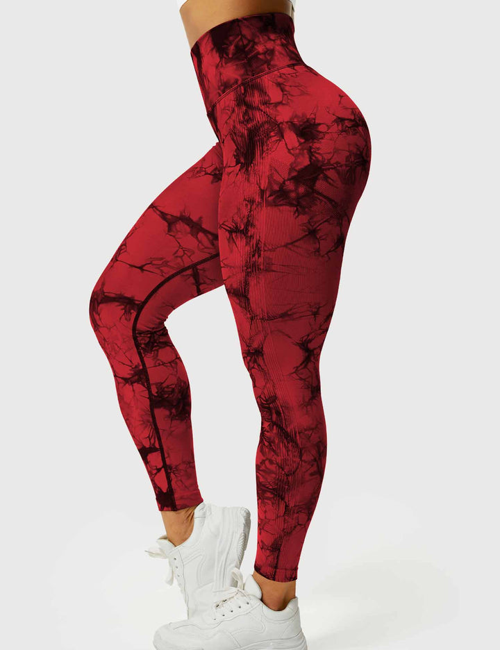 Women's vibrant tie-dye fitness leggings, offering ultimate comfort & style.