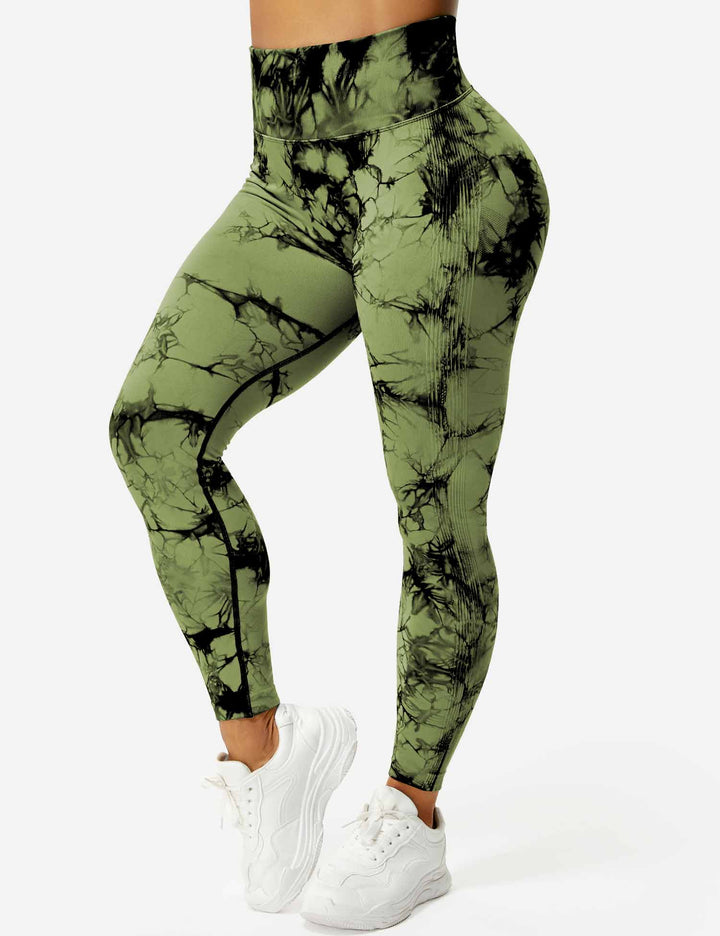 Fashionable tie-dye yoga pants for women, ultimate comfort & stylish design.