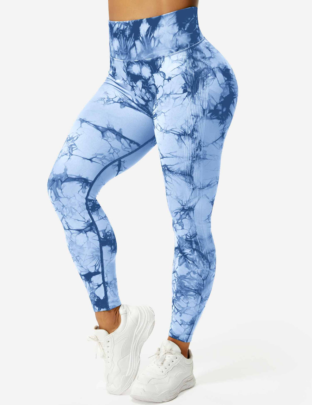 Stylish tie-dye women's leggings, vibrant & perfect for any workout.