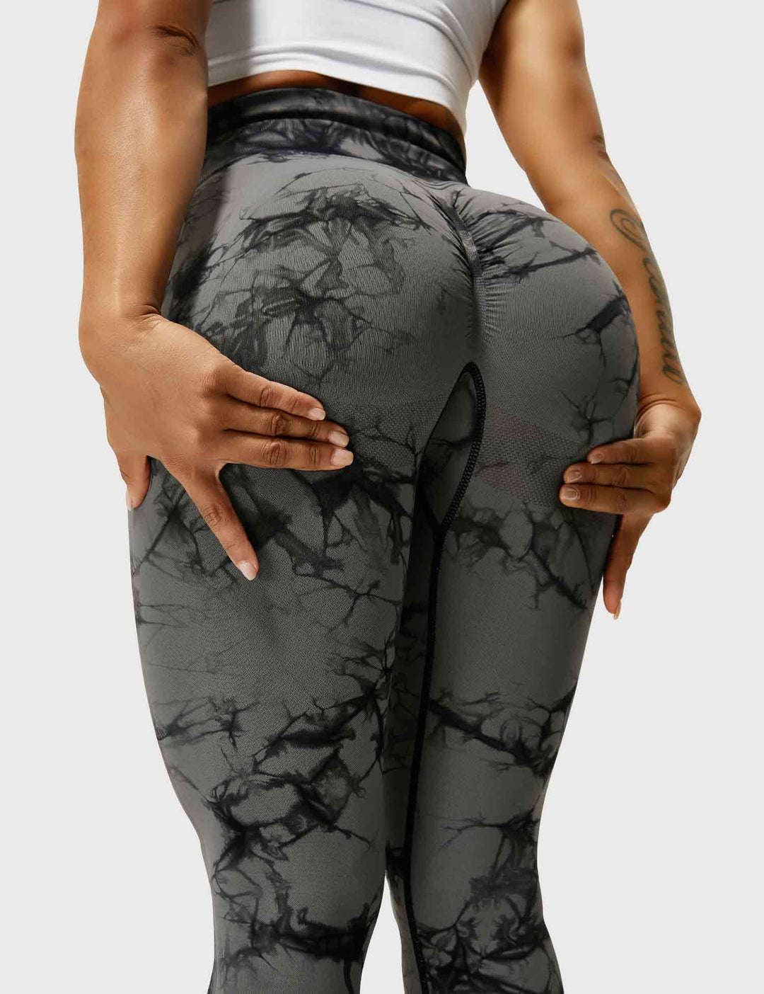 Unique tie-dye pattern leggings for women, stylish, soft & perfect for fitness.
