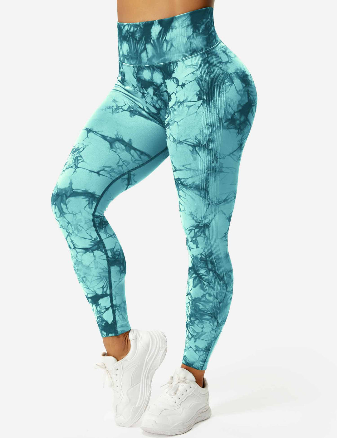 Stylish tie-dye women's activewear leggings, ultimate comfort for workouts.