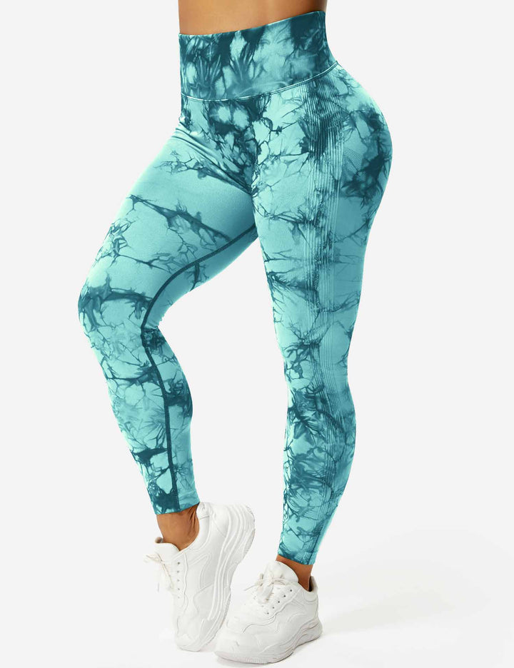 Stylish tie-dye women's activewear leggings, ultimate comfort for workouts.