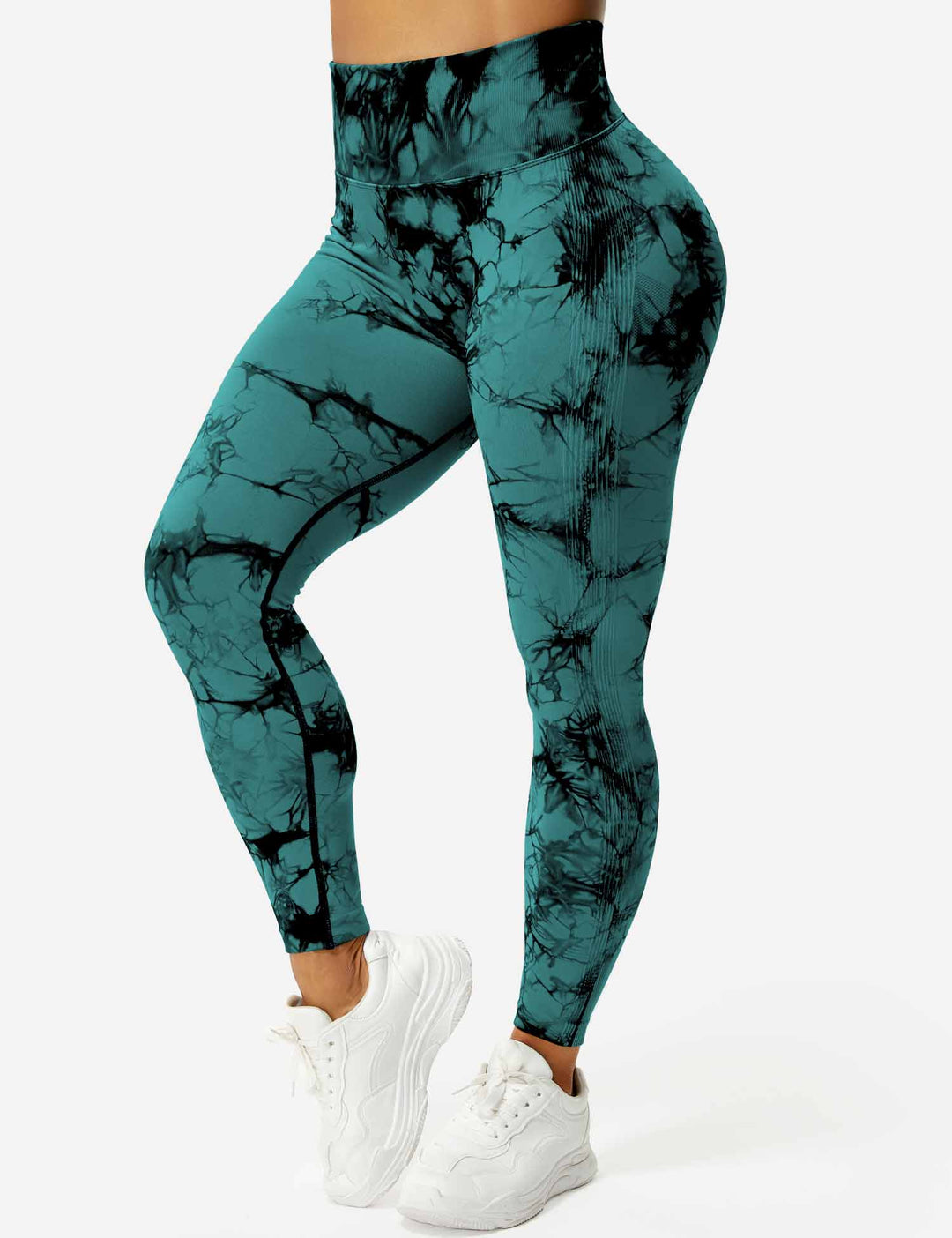 Comfortable tie-dye workout leggings for women, vibrant & trendy.