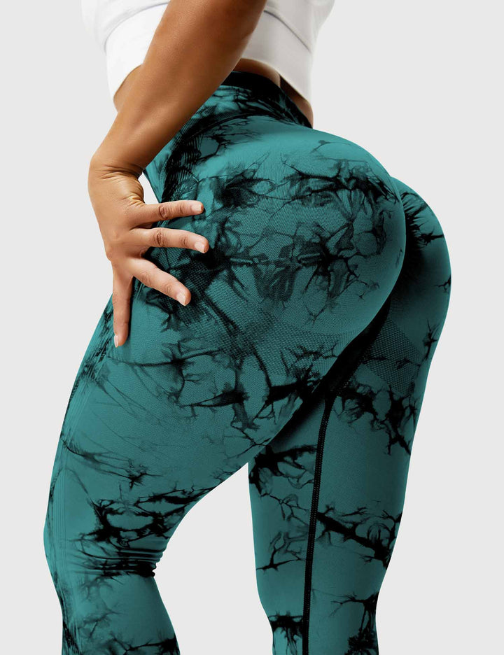 Fashionable tie-dye women's leggings, ultimate comfort for active lifestyles.