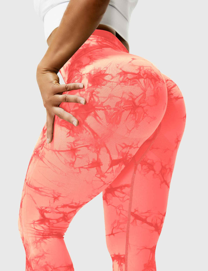 Women's soft tie-dye workout leggings, ultimate comfort & trendy design.