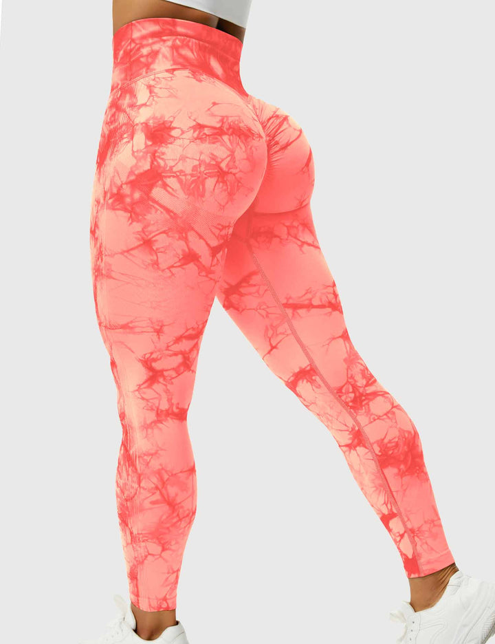 Trendy tie-dye women's leggings for yoga, ultimate comfort & athleisure.