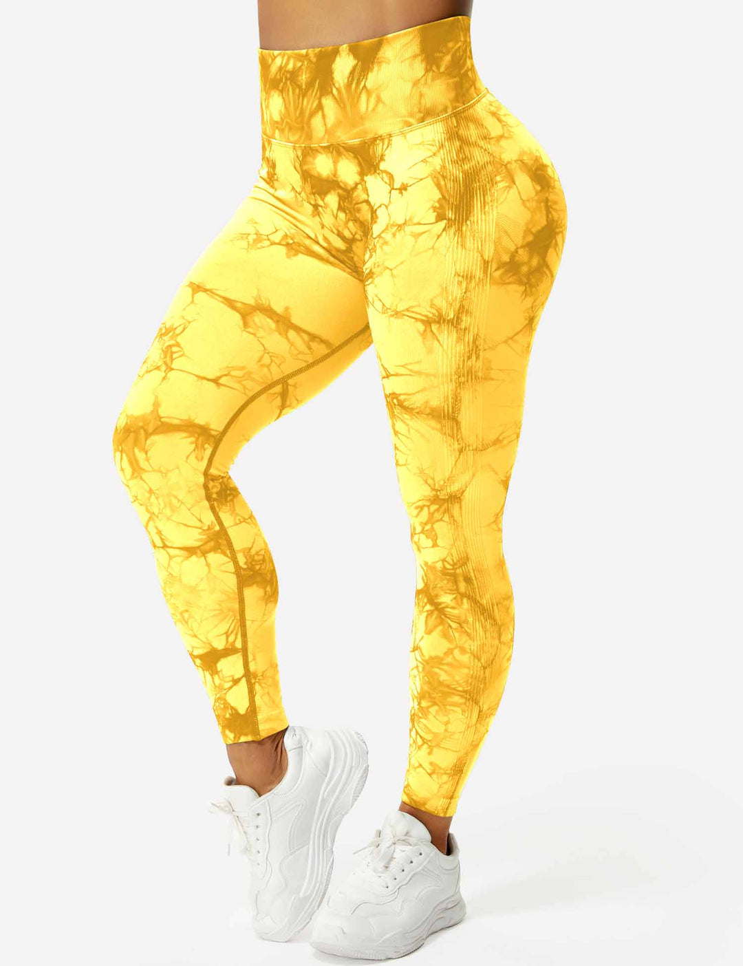 Unique tie-dye women's yoga leggings, vibrant & soft for ultimate comfort.