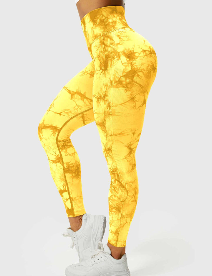 Women's comfortable tie-dye athleisure leggings, ultimate comfort.