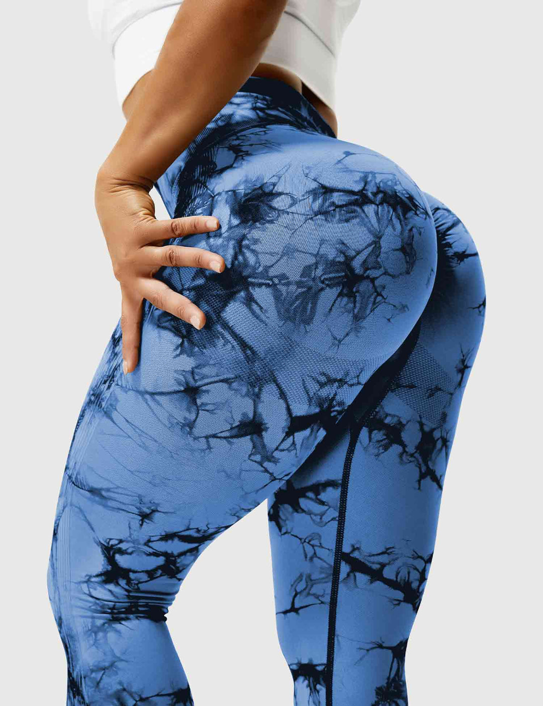 Soft tie-dye women's leggings, perfect for activewear, workouts & casual comfort.