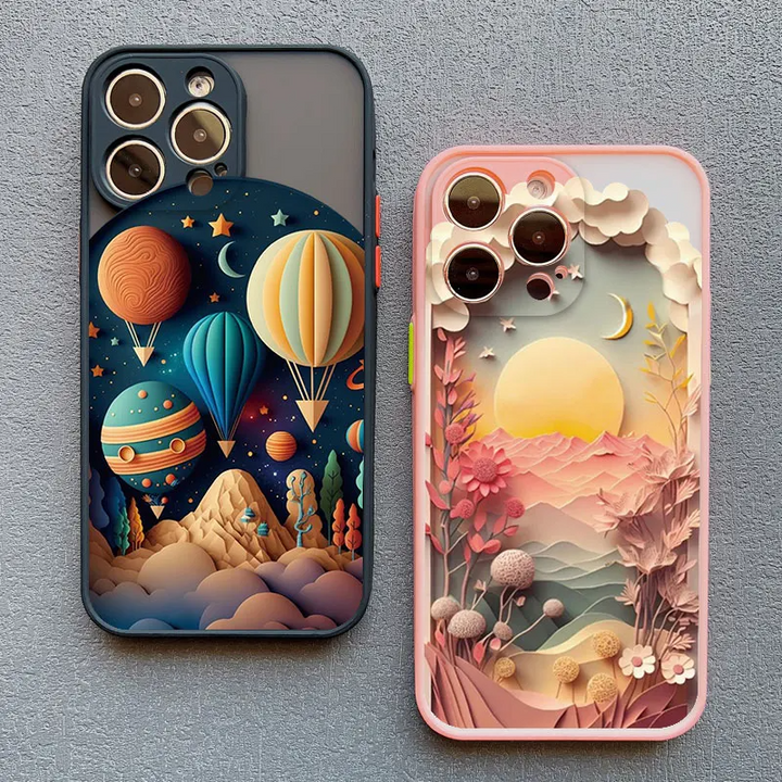 Vibrant Women's Dreamscape 3D iPhone case with colorful design. Protective phone cover, essential tech gear.