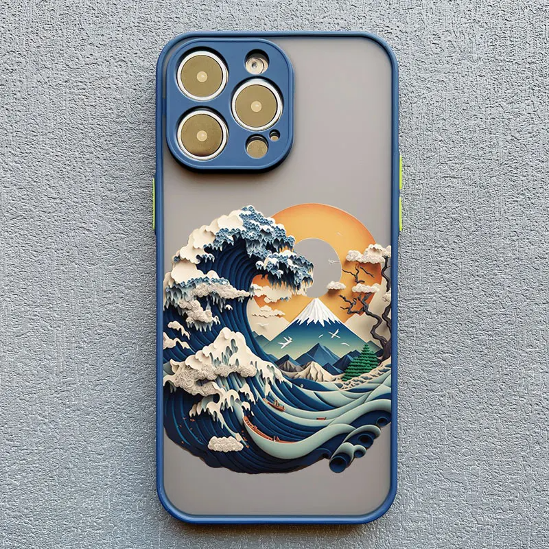 Shockproof women's iPhone case, featuring a vibrant, artistic 3D dreamscape design. A protective tech accessory.