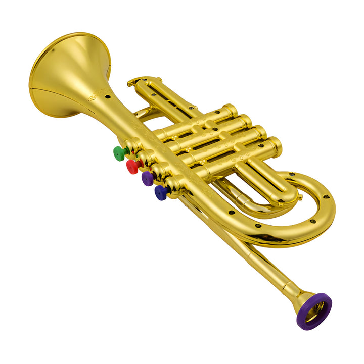Educational kids' trumpet toy, a colorful musical instrument designed for skill development & early childhood music.