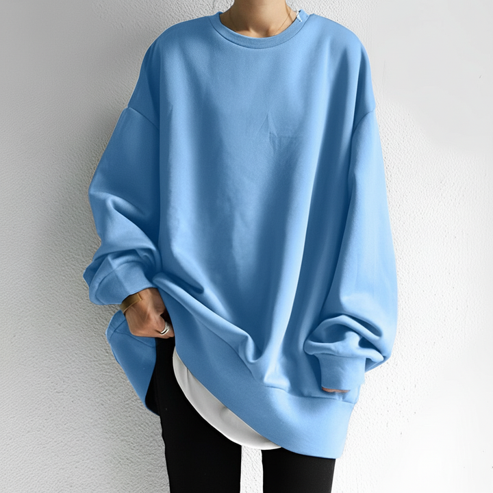 Comfortable women's oversized knit sweater, Viktoria soft pullover for casual, loose fit style