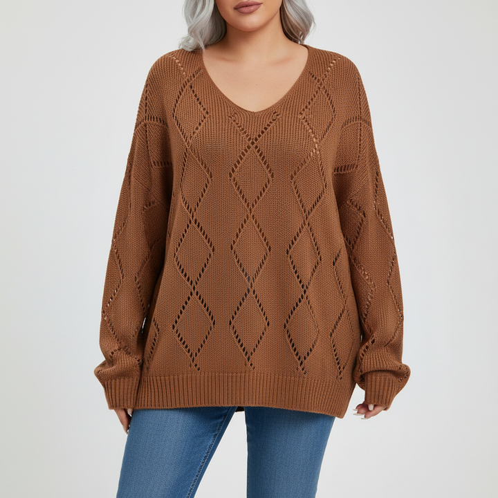 Casual winter fashion: Viktoria oversized women's jumper, comfortable & stylish