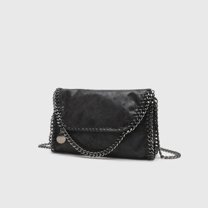 Women's Jett shoulder bag in black, a vintage-style handbag with gothic appeal. Ideal for daily fashion.