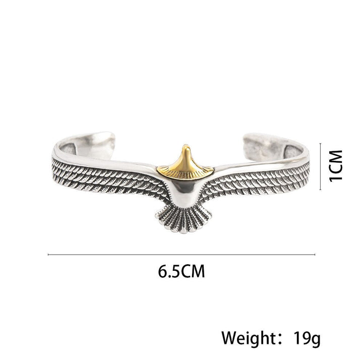 Bohemian vintage eagle bracelet for women. Stainless steel unique jewelry accessory, perfect for boho fashion.