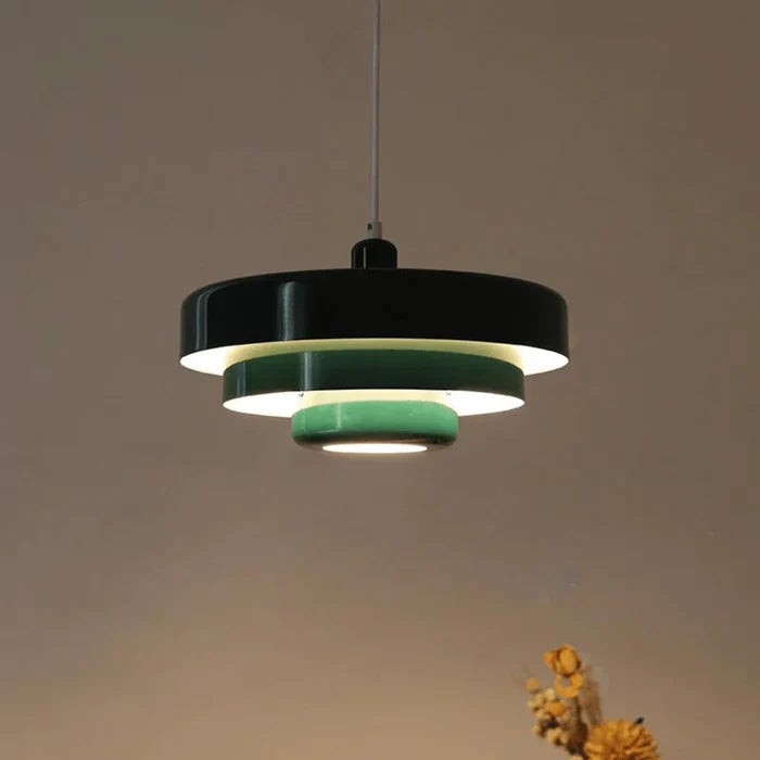 Vintage industrial LED pendant light, black metal, exposed bulb for kitchen island lighting