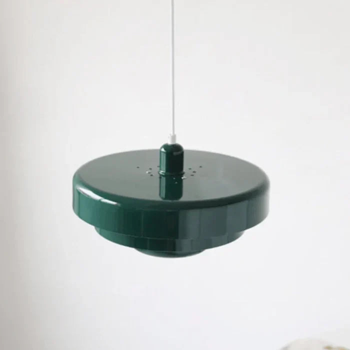 Stylish vintage industrial LED pendant light, single fixture, accentuating home decor