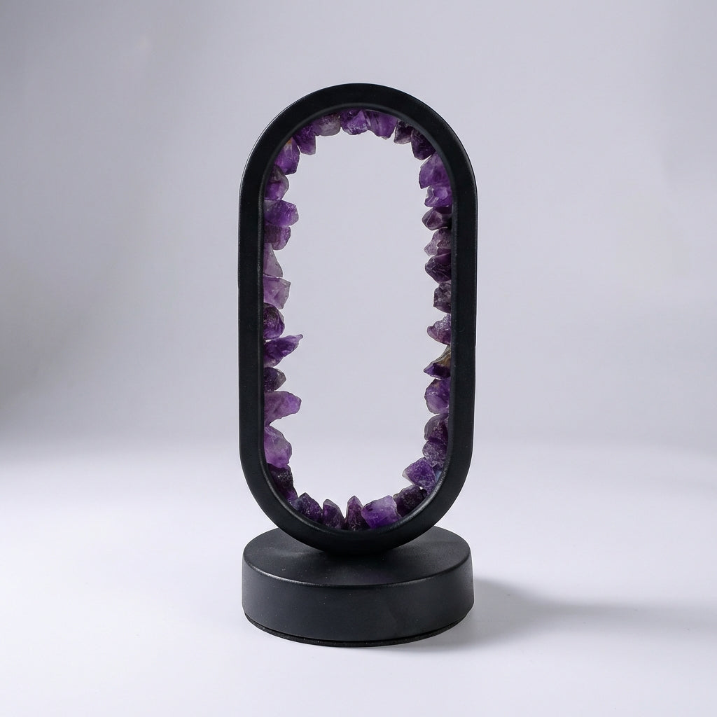 Wellness lamp with violetis crystals, enhancing home decor and relaxation