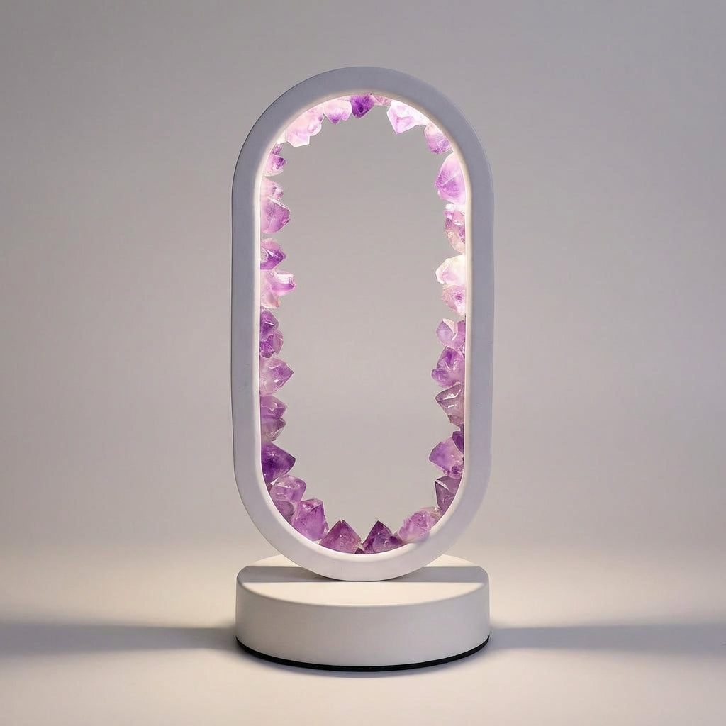 Violetis crystal wellness lamp, a unique piece of home decor lighting