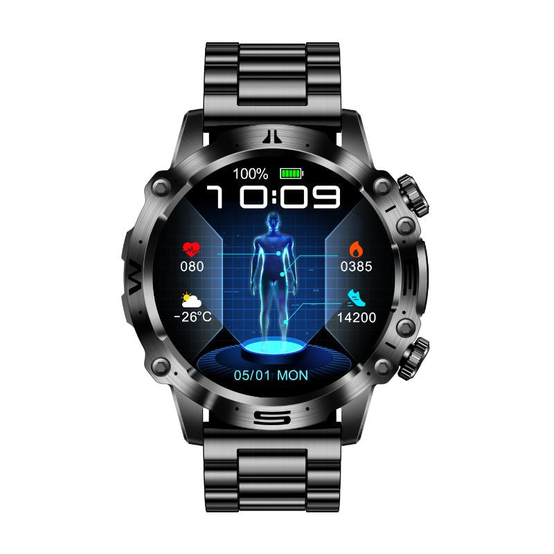 VitalTrack Smartwatch: advanced health & fitness tracker, heart rate monitor, activity tracker, wearable tech.