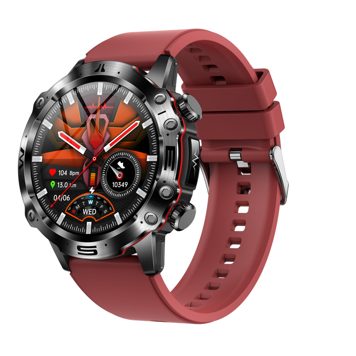 VitalTrack Smartwatch with charging dock, ready for long-lasting health tracking, fitness watch, & daily wellness.
