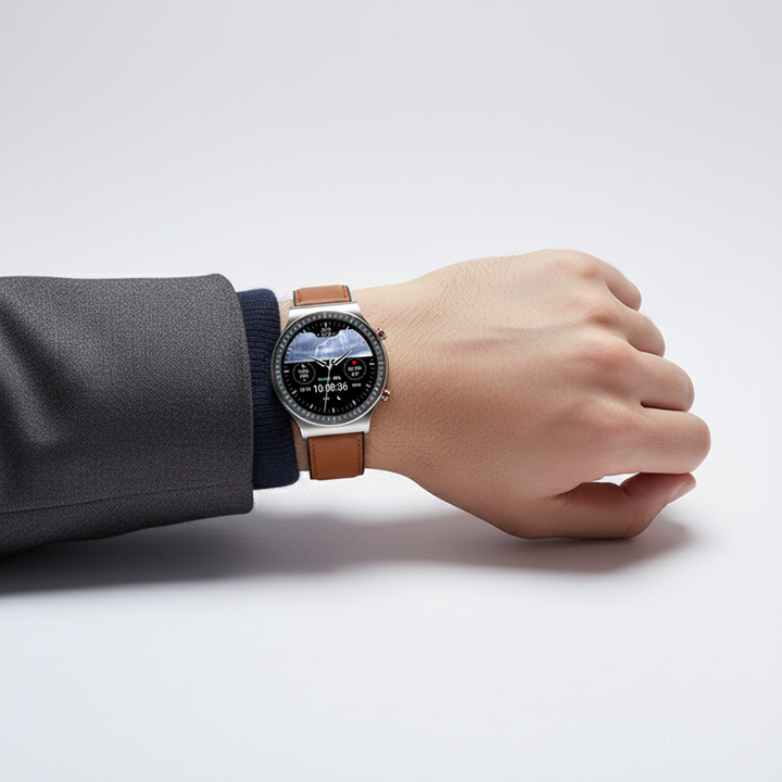 Unisex smartwatch VitalWatch, essential for monitoring ECG, sleep, and overall health with sensors