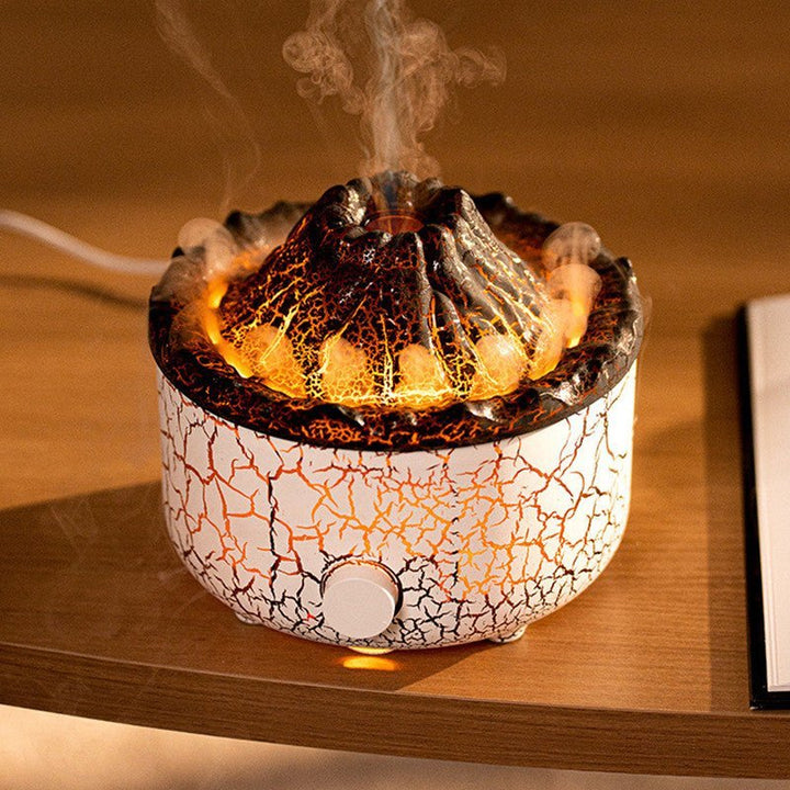 EruptionMist volcanic humidifier: LED ambient light & mist diffuser. Perfect for aromatherapy & home relaxation.
