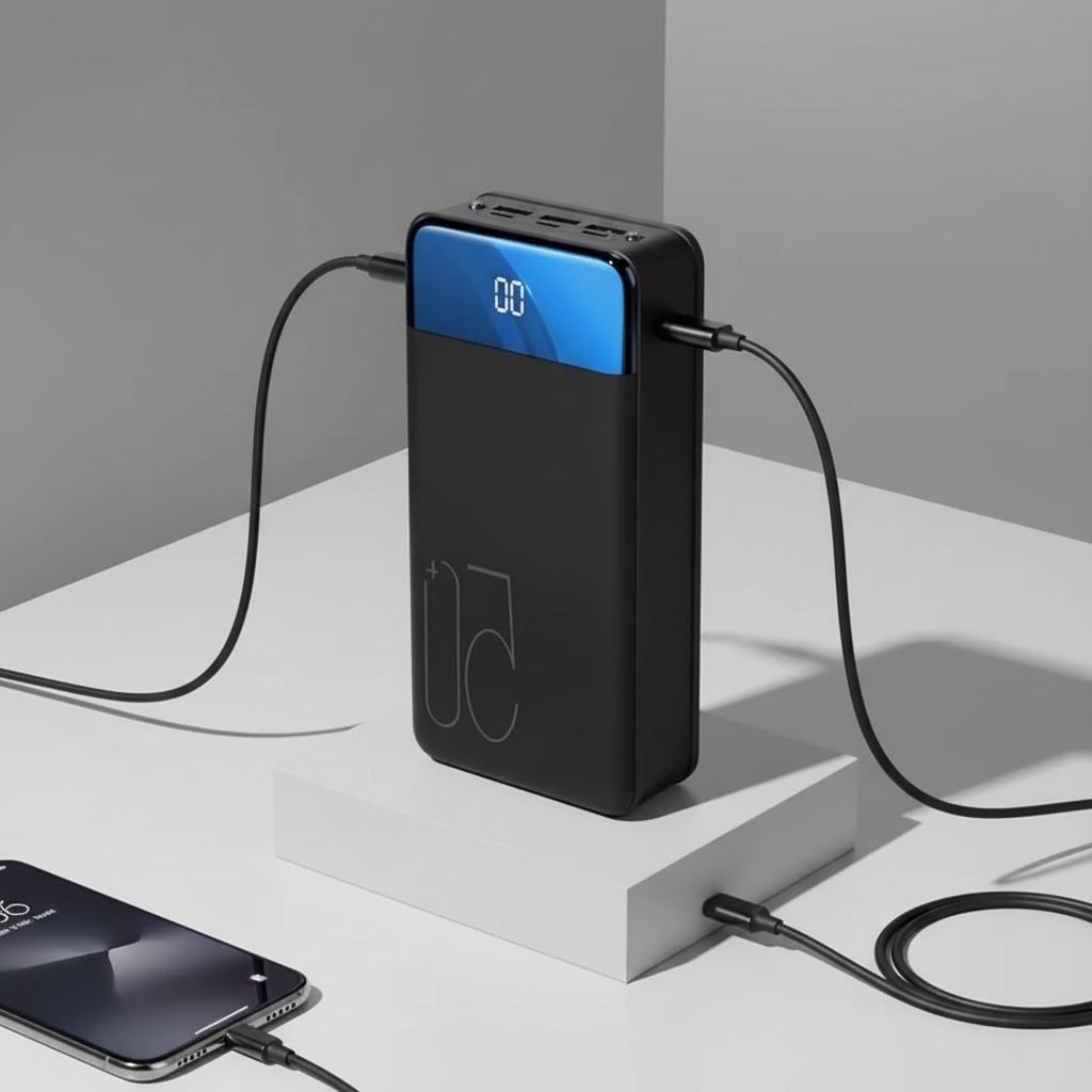 VoltHaven universal fast charging power bank, multi-output portable charger for travel