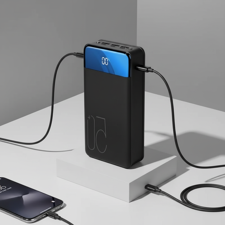 VoltHaven universal fast charging power bank, multi-output portable charger for travel