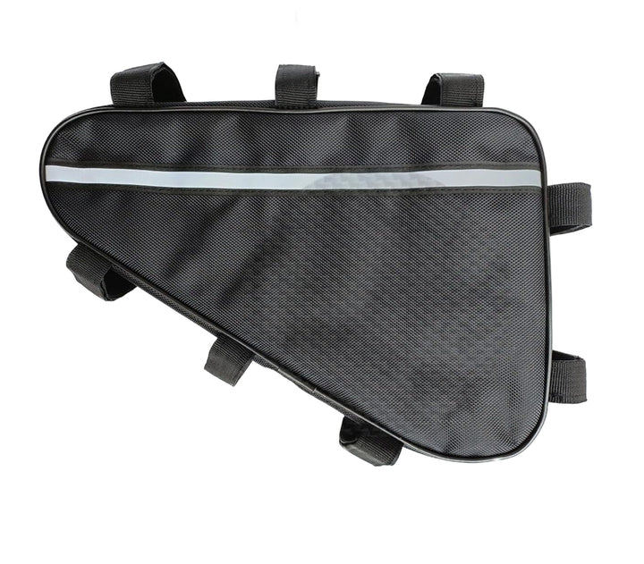 Interior view of the Voltrix waterproof electric bike triangle bag, empty, highlighting storage space
