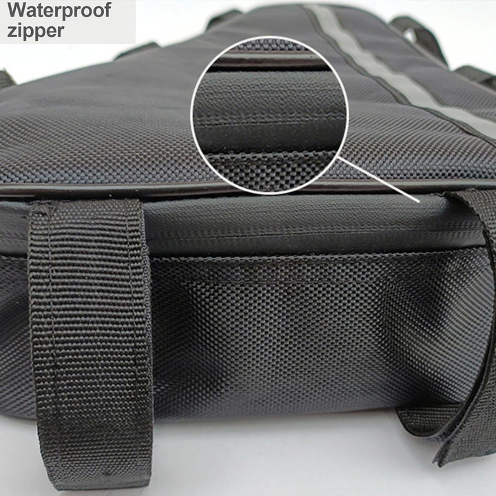 Voltrix E-bike triangle battery bag, high-angle view, showcasing its aerodynamic design for electric cycles