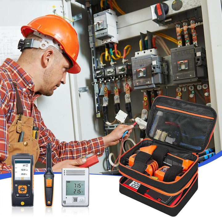 Waterproof storage solution for electrical testers, securing valuable technician tools.