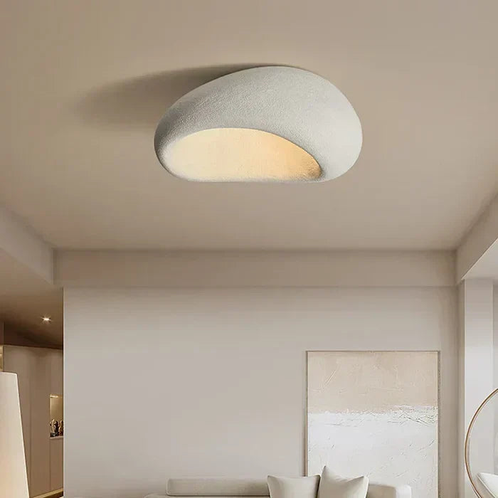 Wabi Sabi ceiling lamp, natural style pendant light for rustic or minimalist home decor.