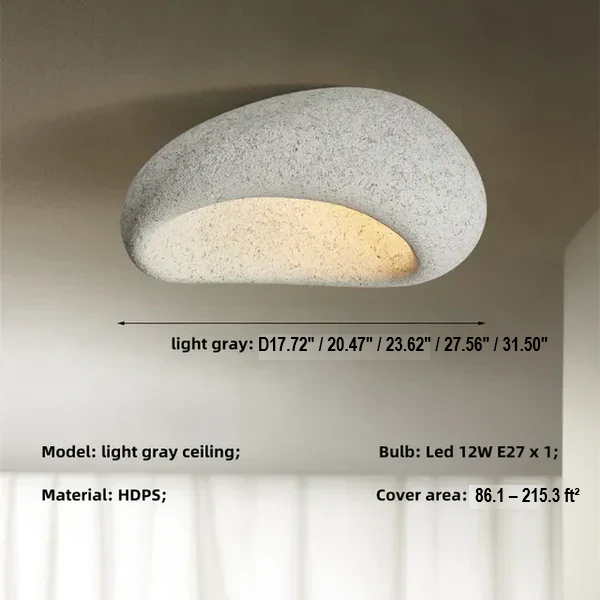 SereneAura Wabi Sabi ceiling lamp, natural rustic pendant light. Energy efficient ambient lighting for home.