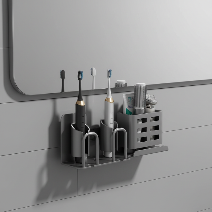 Wall-Mounted Aluminum Toothbrush Holder
