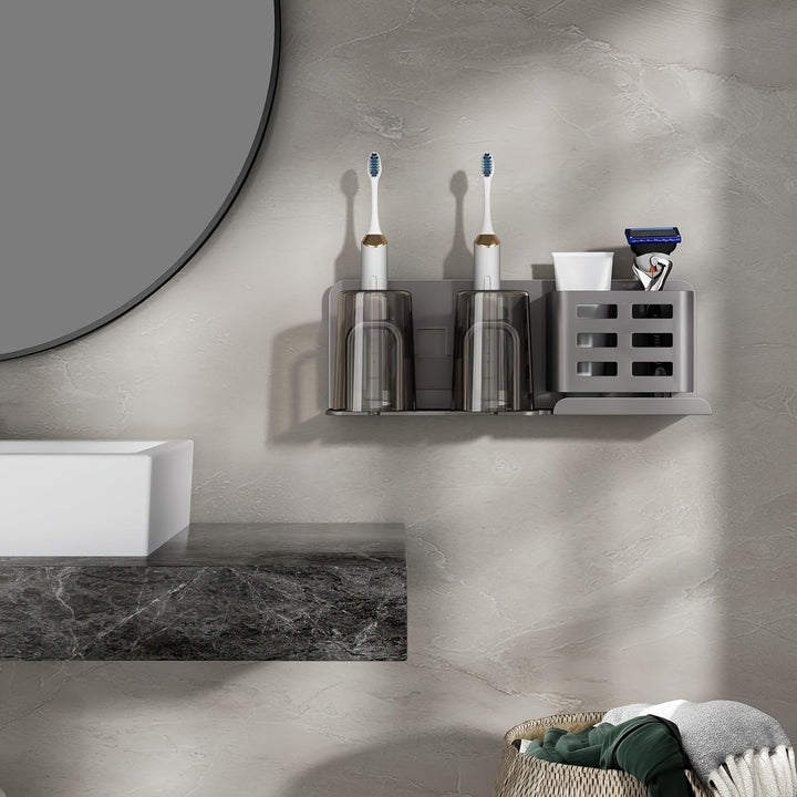 Wall-Mounted Aluminum Toothbrush Holder
