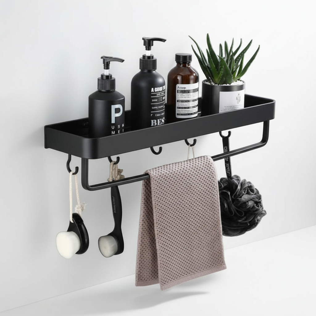SpaceGleam wall mounted shower caddy, rustproof corner organizer for bathroom essentials