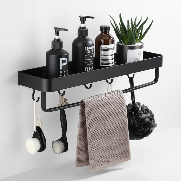 Modern wall mounted corner organizer, rustproof aluminum shelf for shower or bathroom