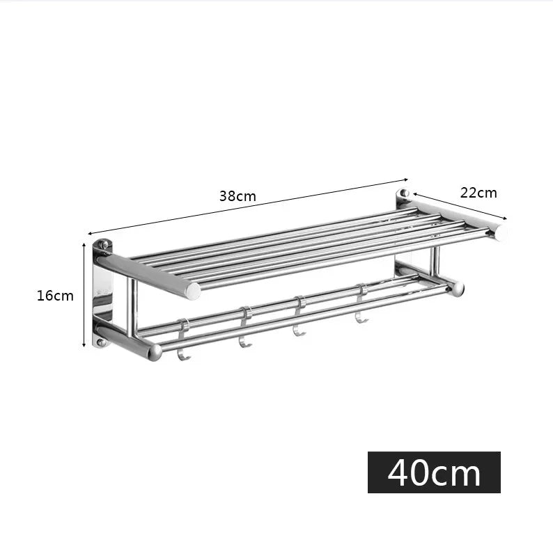 Durable stainless steel wall-mounted towel holder, a sleek and functional bathroom accessory