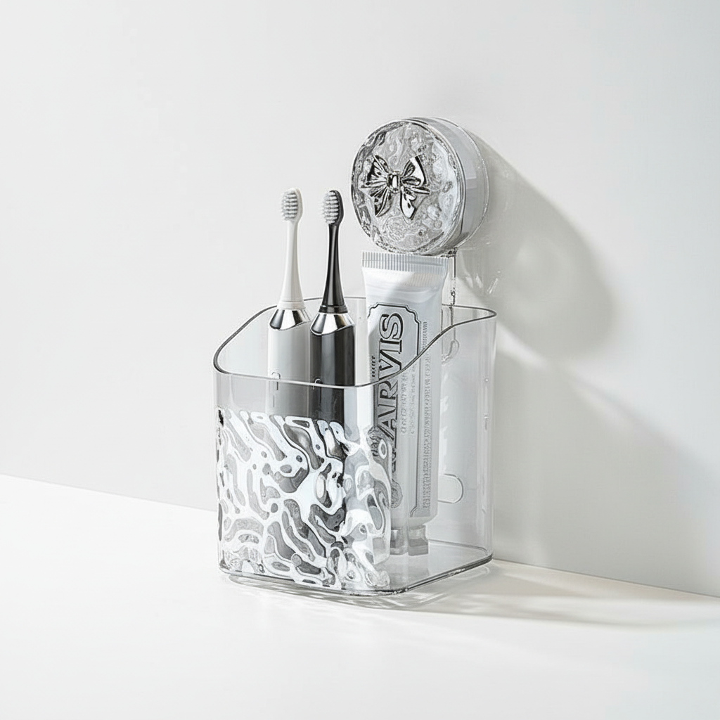 Kitchen storage solution: Wallmira wall-mounted shelf with easy-install suction cups, durable and waterproof.