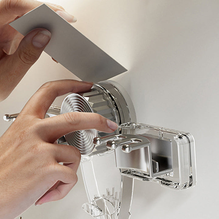Bathroom organizer: PET toothbrush holder, easy to install, keeps toothbrushes dry and tidy.