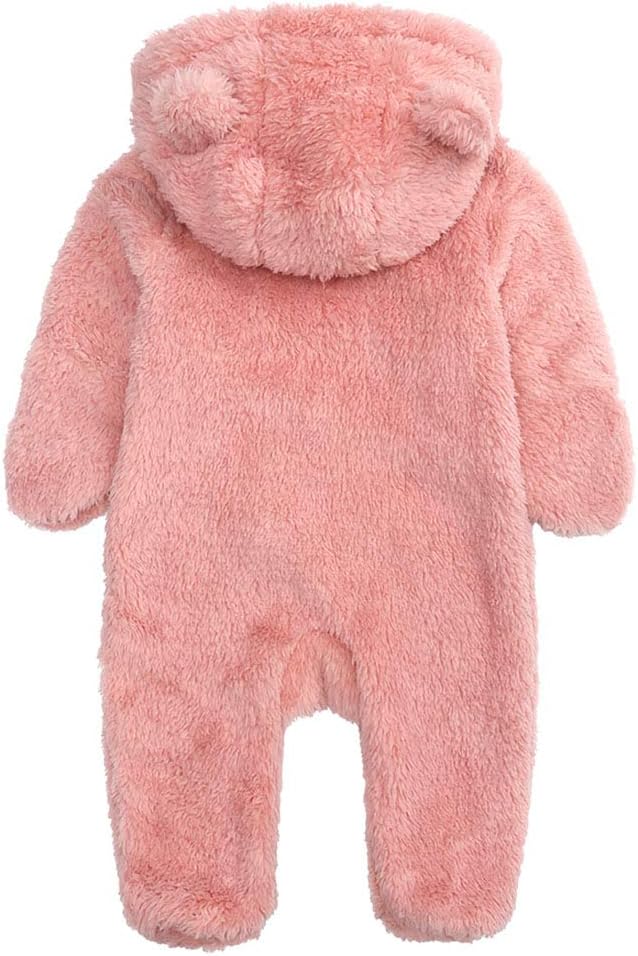 Warm hooded baby bodysuit, perfect for chilly days, fleece material