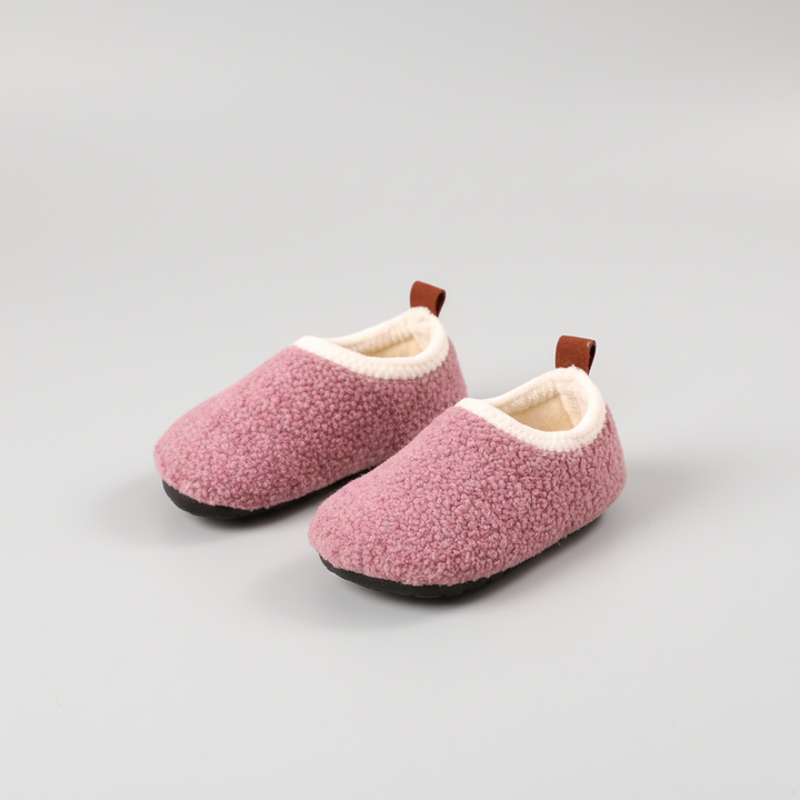 Toddler footwear: comfortable cotton fleece winter slippers for boys and girls