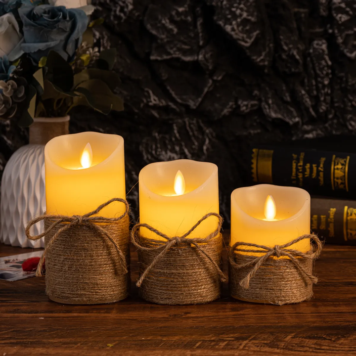 GlowFlicker LED candles providing a beautiful, long-lasting flickering light for your home.