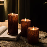 Wooden Large Candles - 3 Pieces