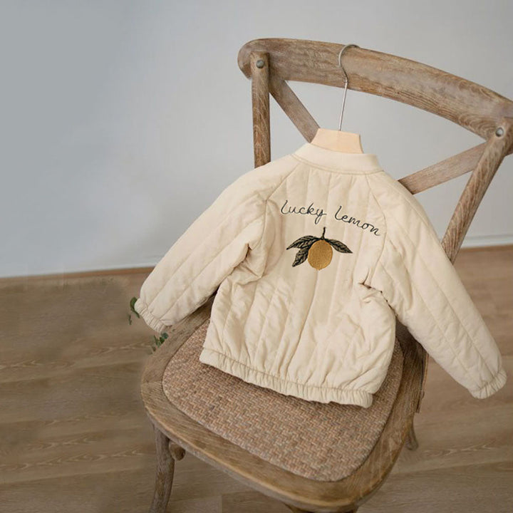 Warm kids' fleece-lined winter jacket, unisex, for boys and girls, ideal for cold weather