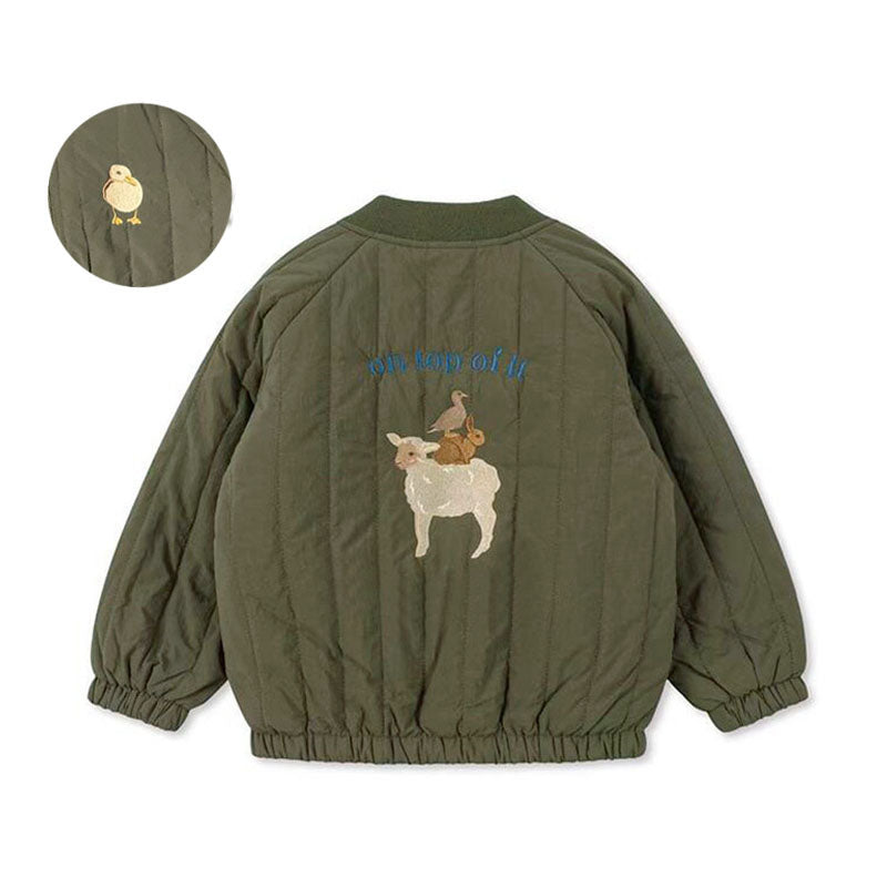 Cozy fleece-lined autumn jacket for kids, warm outerwear for boys and girls