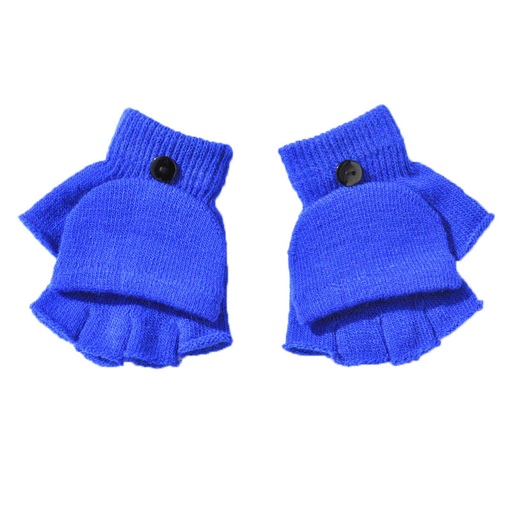 Soft blue toddler fleece mittens with plush lining, excellent kids accessories for winter adventures.